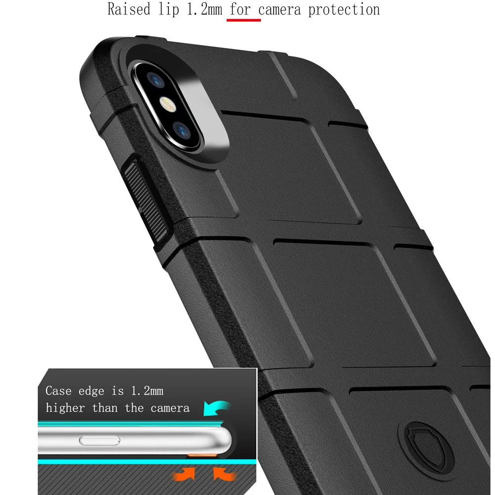Močan padec Primeru Telefon za Iphone 11Pro MAX XS MAX X Anti-knock Zaščitna Hrbtni Pokrovček Lupini Za Iphone XR XS Prostem Mehke gume