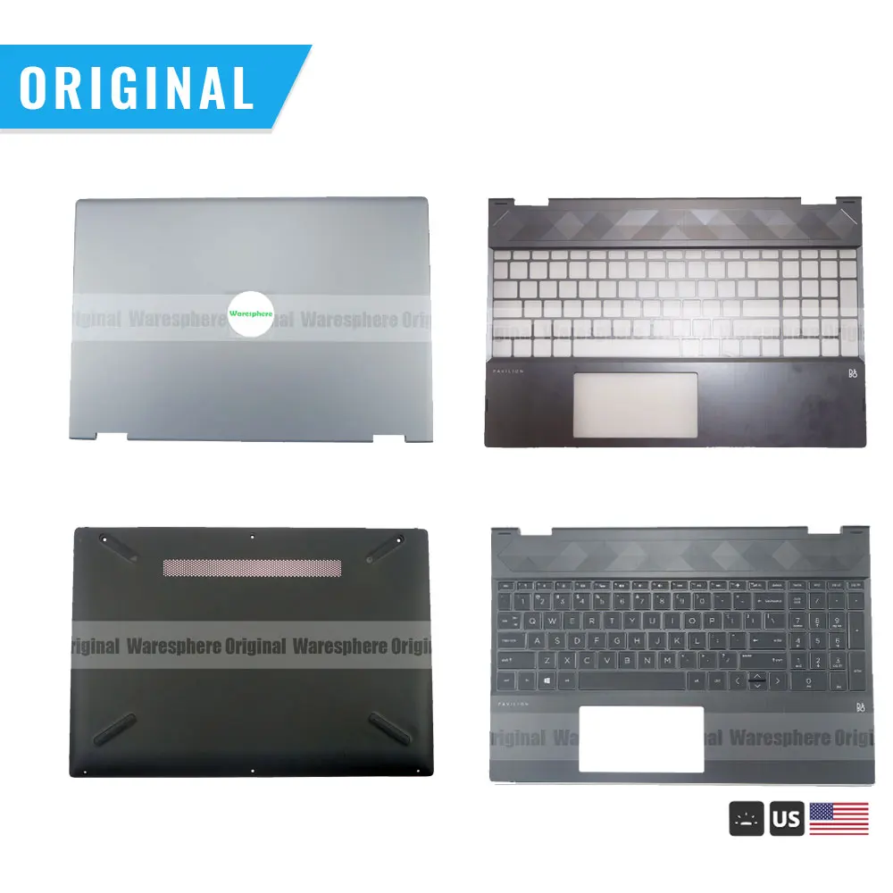 Novi Originalni podpori za dlani za HP X360 15-CR 15T-CR000 15-15-cr0000TU Zgornji Primer s Tipkovnico LCD Hrbtni Pokrovček na Dnu Znanja L20848-001