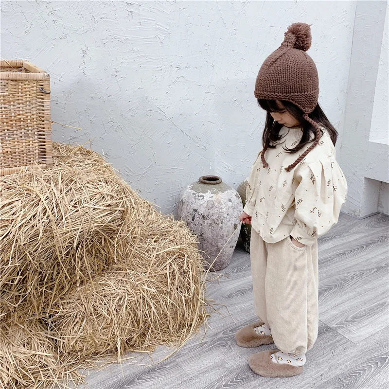 Otrok Jeseni Novo Velvet Harem Hlače, Dekleta Hlače Priložnostno baby dekle zimska oblačila malčka hlače