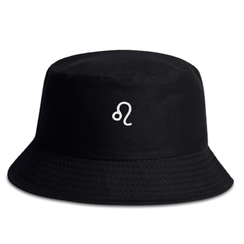 Moda divje Ribič je klobuk LEV Vezene vedro klobuki, moški in ženske, bombaž sonce klobuki šport prosti čas panama klobuki prilagodljiv