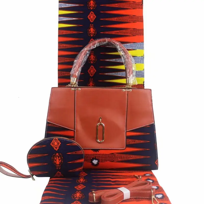Novo Micle Moda prihod resnično redno pravi mehko novi vosek tkanine z žensko torbico set.afriške ankara vosek vreča za šivanje