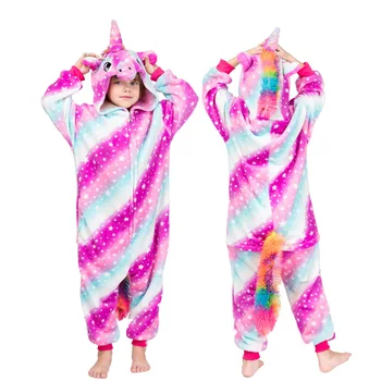 Nastavite Kigurumi Samorog Pižamo za Dekleta Fantje Oblačila Božič Otroci Pižame Živali Panda Prašiča, Homewear Otrok Sleepwear Onesies