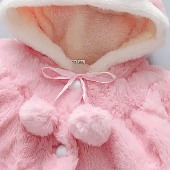Jesenski in zimski oblačila novo otrok bombaž, oblazinjeni oblačila dekleta pomlad volno jopica plašč plašč, jakna 80/90/100/110 cm roza