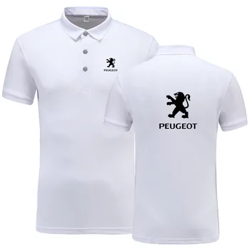 Nov Prihod blagovno Znamko Oblačil Moški logo Polo Majica Casual Moški Peugeot Polo Majica Kratek Rokav Polo Majica
