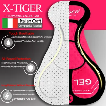 X-Tiger Ženske Toplo Toplotne Kolesarjenje Hlače Pro 3D Anti Slip Oblazinjeni Gel Dirke Kolesarske Hlače Gorsko Kolesarske Hlače