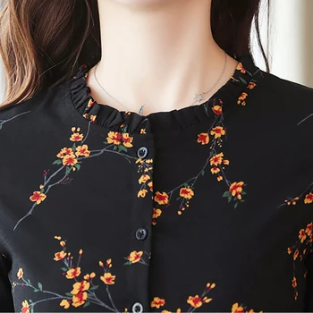 2021 Jeseni, Pozimi Novo Črno Cvetlični Vintage Obleko Plus Velikost Midi Obleke Korejski Elegantne Ženske Stranka Dolg Rokav Bodycon Vestidos