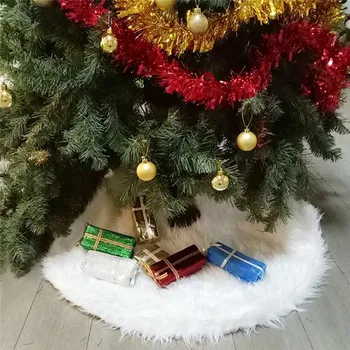 Nov Prihod Božično Drevo Krilo Okrogle Bele Plišastih Preprogo Božično Dekoracijo Za Dom Božič Oprema Visoke Kakovosti