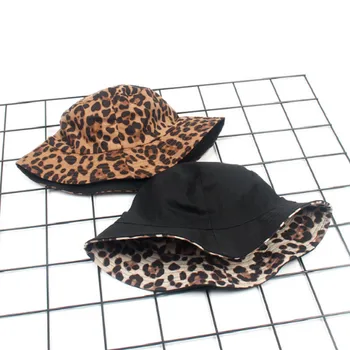 Leopard reverzibilna vedro klobuk Za Ženske Natisnjeni Ribolov Ženski Skp Prostem Pohodništvo Ribiči Nedelja Klobuk Pomlad Poletje Plaži Panama