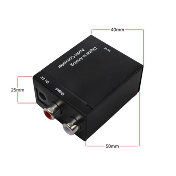 Optični Koaksialni Toslink Digitalno Analogni Avdio Pretvornik Adapter RCA L/R 3.5 mm in D2A Audio converter