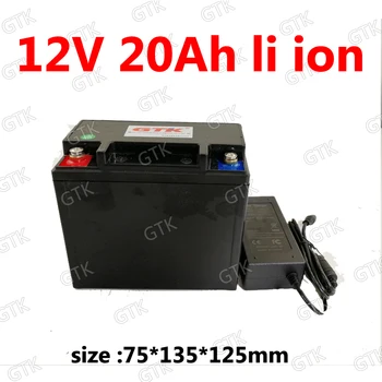 GTK 12v 20ah litij-ionska baterija li ionska 18650 3 bms akumulatorska baterija za 250w Street Light Inverter avtodom van + 3A polnilnik