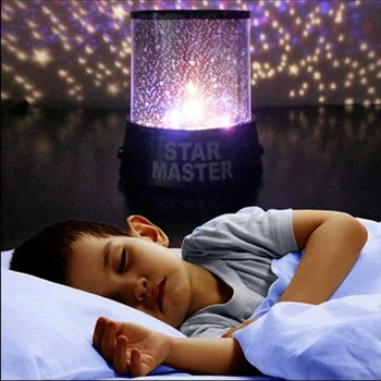 LED Projektor Zvezda, Luna Ponoči Svetlo Nebo Obračanje Obratuje Nočna Lučka Za Otroke, Otroci Otroška Spalnica Vrtec Božično Darilo