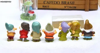 Palček Risanka Figurice Miniature Okraski Pravljice Vrt Moss Terariji Smolo Obrti Doma Dekoracijo Dodatki Darilo 7Pcs/veliko