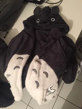 2018 Nove Totoro Jesensko Zimski Pulover S Kapuco Majica Kawaii Plašč Cosplay Runo Suknji Z Ušesi Harajuku Srčkan Jopiči Božič