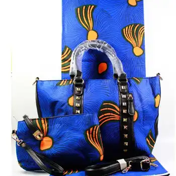 Novo Micle Moda prihod resnično redno pravi mehko novi vosek tkanine z žensko torbico set.afriške ankara vosek vreča za šivanje