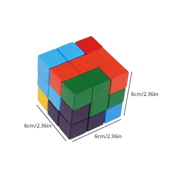 Baby Otroci Igrače Montessori IQ Možganov Teaser 3D Puzzle Izobraževalne Igrače, Soma Barvne Kocke