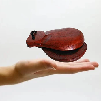 Orff Instrumenti Trpežne Lesene Klapa Castanet Strani Tolkala Instrument