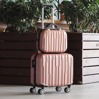 Nova 18-inch Potovalne Prtljage iz Ženske kovček na kolesih otroci vozni prtljage ABS vozička za prtljago vrečko nastavite kabini kovček nosijo ons