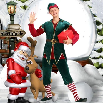 Moški Ženske Božič Odraslih Santa Claus Cosplay Kostum Pustni Zabavno Božič Stranka Elf Festival Nekaj Fancy Obleko Fazi Kostum