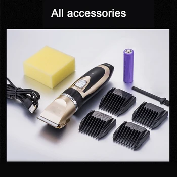 Strokovno Digitalni Hair Trimmer Komplet za Polnjenje Električnih Lase Clipper Moške Akumulatorski Frizuro Keramično Rezilo Frizuro Orodje