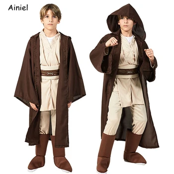 Ainiel Cosplay Disfraz Rey Kylo Ren Luke Skywalker Jedi Kostum Obi Wan Črni Vojaki Fantje Nevihta Vojaki, Dekleta, Otroci