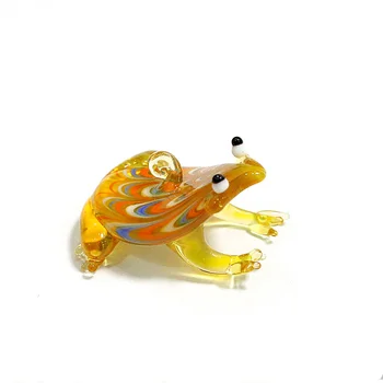 Visi Stekla Žaba Umetnosti Figur Obesek Srčkan Mini Sea Živali, Morskega Organizma Ornament Aquarium Fish Tank Dekor Čar Dodatki