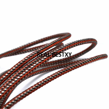 2meters /veliko okoli 6 mm, iz nerjavnega jekla žica, vrvi za nakit, izdelava diy jeklene vrvi, 6 mm črna/jeklo/rdeča žica, vrvi krog