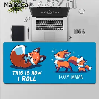 Maiyaca Vrh Kakovosti Živalskih Srčkan Fox Naravne Gume Gaming mousepad Desk Mat Brezplačna Dostava Velik Miško, Tipke Tipkovnice Mat