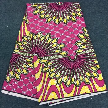 Visoko kakovosti Poliester vosek tkanine nigerijski vosek s kamnitimi ankara tkanine okrasnih vosek materiala 6yards vosek tkanine za poroko