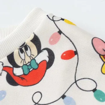 Disney Sweatshirts Srčkan Mickey Mouse, Donald Duck Neumen Santa Klobuki Božična Risanka Tiskanja O-Vratu Dolgimi Rokavi Ženske Harajuku Vrhovi