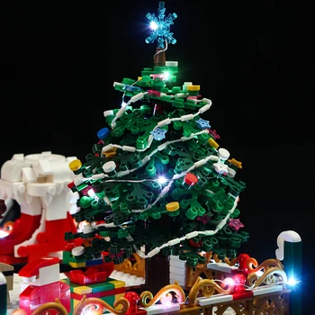 Santa Claus Prijatelji Zabaviščni park Božično Zimski Vasi Mesto, Vlak dekoracijo gradniki Santa Claus Opeke Igrače Darila