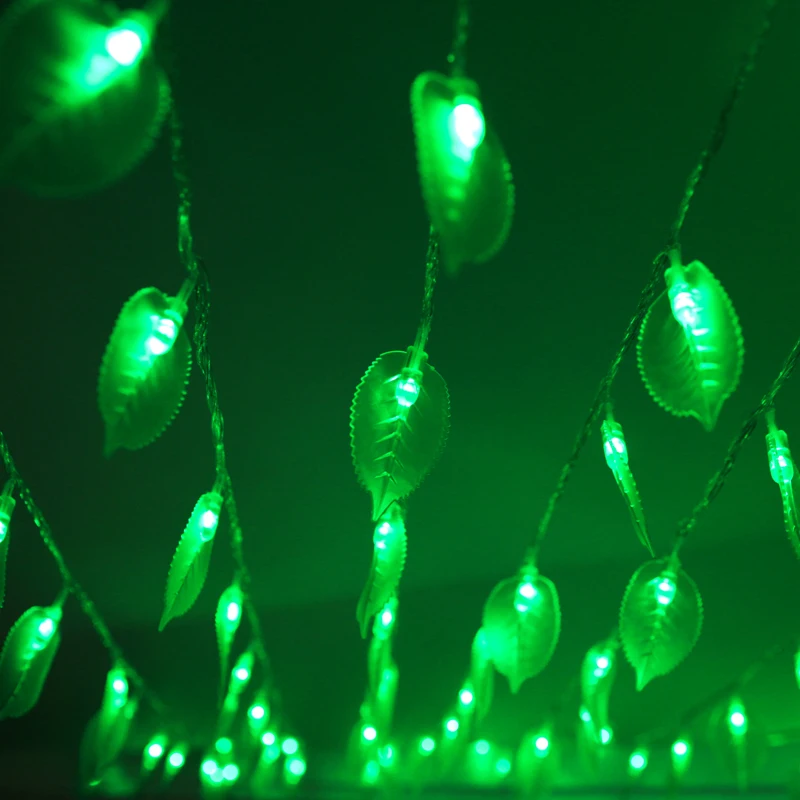 Niz USB Vzdušje dekoracijo barvna lučka LED Drevo, Listi lučka soba postavitev dvorišče razsvetljavo firefly vrv lučka za počitnice