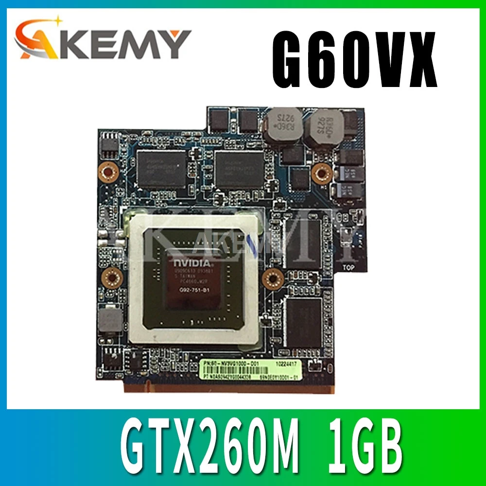 GTX 260M GTX260M Video Grafične Kartice G92-751-B1 za ASUS G60VX MXM VGA G51VX G51V G60VX REV 2.1 P/N 60-NV3VG1000-D01
