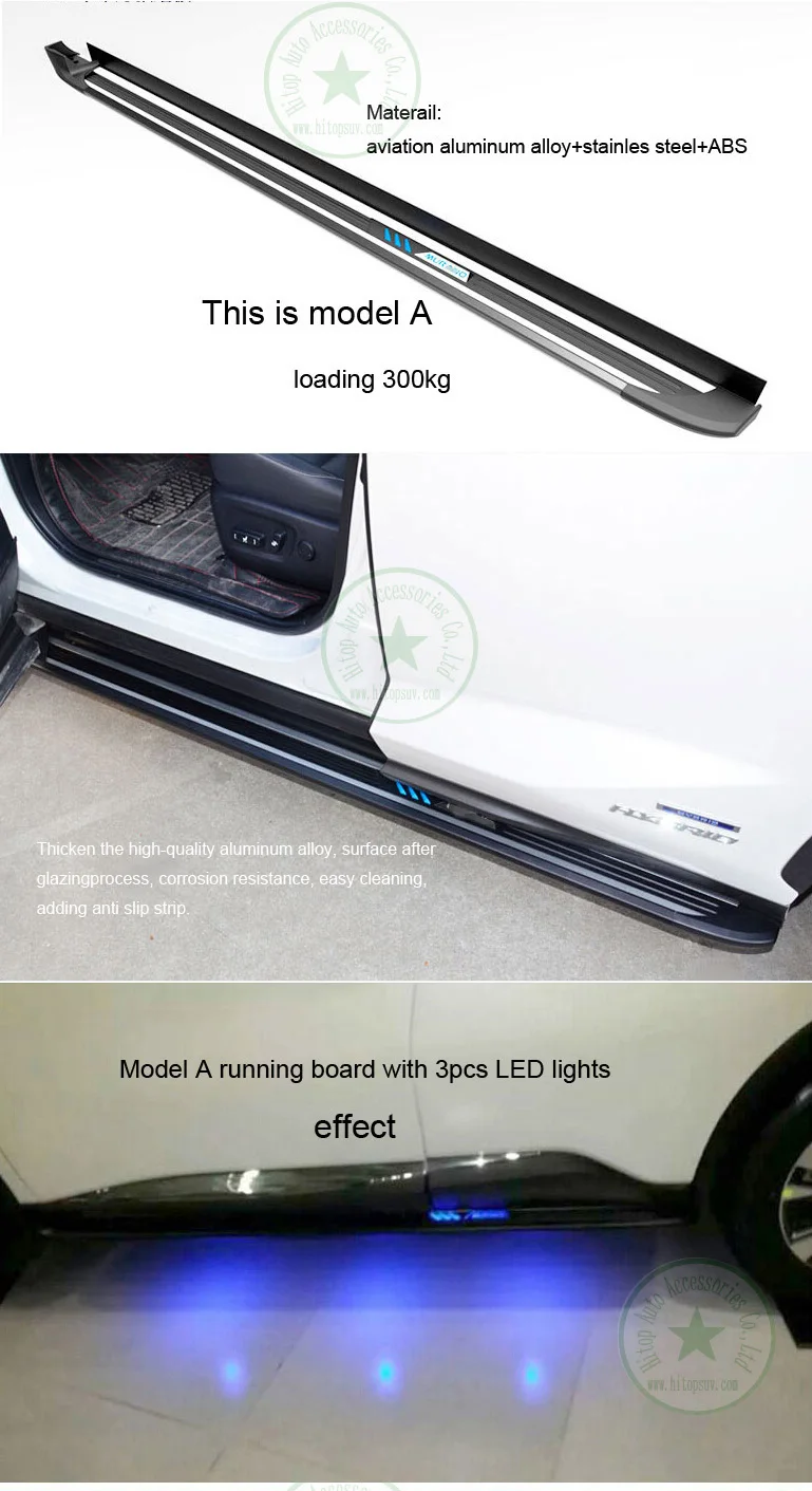 Najnovejše LED teče odbor strani korak bar za Nissan Murano-2020, z modro svetlobo,luksuzni oddih oblikovanja,kakovosti ISO9001,obremenitev 300kg