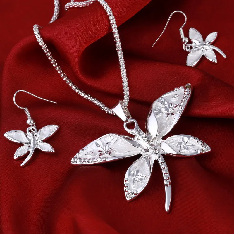 MINHIN Žensk Retro Silver Plated Verige Ogrlico, Uhane Precej Dragonfly Design Poletje Pripomoček Za Dekleta