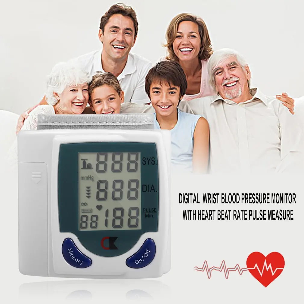 NewHealth Skrbi Samodejni Digitalni Zapestni Krvnega Tlaka Monitor za Merjenje Srčni Utrip srčni Utrip DIA Tonometer Sphygmomanometer