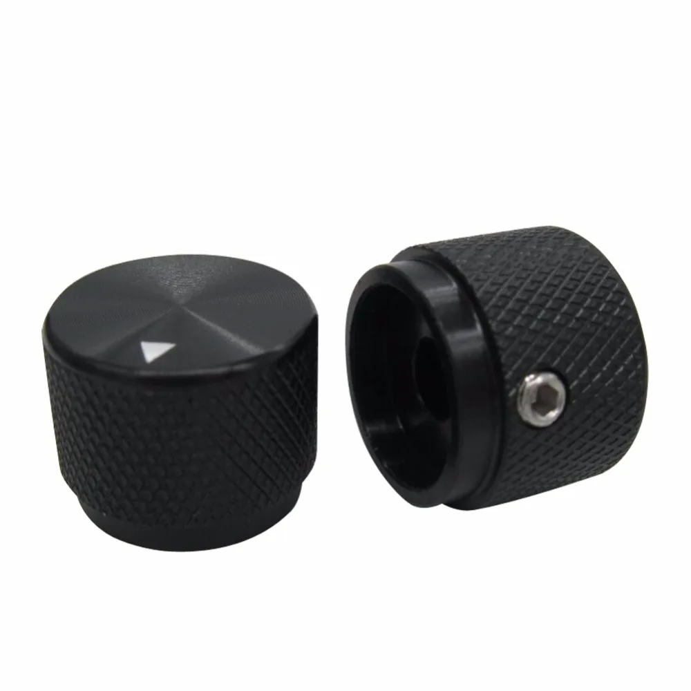 Taiss/ 2pcs Črno Aluminijasto Rotacijski Elektronski Nadzor Potenciometer Gumb za 6 mm Premer Gredi, 20 mm Dia x 15,5 mm Višina