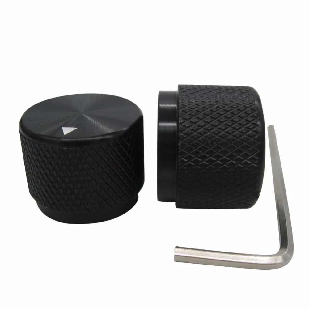 Taiss/ 2pcs Črno Aluminijasto Rotacijski Elektronski Nadzor Potenciometer Gumb za 6 mm Premer Gredi, 20 mm Dia x 15,5 mm Višina