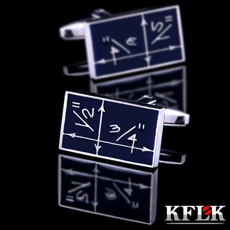 KFLK Nakit majica zapestne gumbe za moške blagovne Znamke Matematike Hlačnice povezavo na Debelo Novost oblikovalec Gumbi Visoke Kakovosti gostov