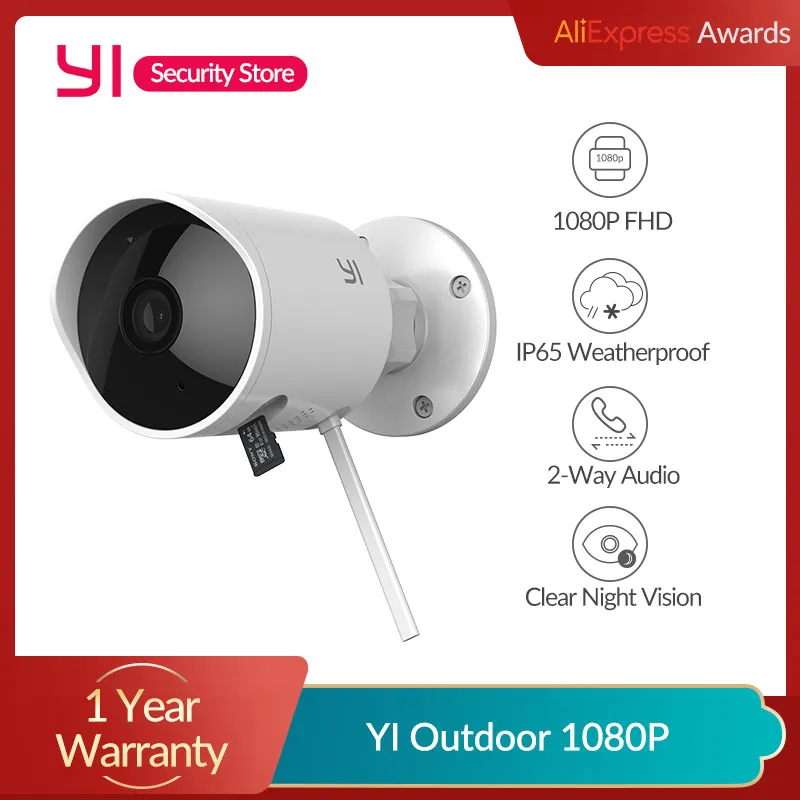 YI IP CCTV Kamere Outdoor HD 1080P Nepremočljiva Night Vision Brezžična 2.4 G Wifi Varnosti Cam nadzorni Sistem Globalnega Oblak