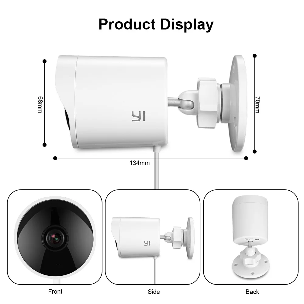 YI IP CCTV Kamere Outdoor HD 1080P Nepremočljiva Night Vision Brezžična 2.4 G Wifi Varnosti Cam nadzorni Sistem Globalnega Oblak