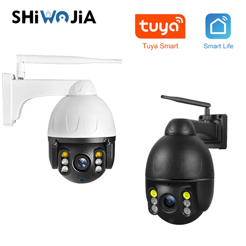 SHIWOJIA Tuya WIFI Kamera PTZ Kupola 1080P 4X Digitalni Zoom IP67 Nepremočljiva Zunanji Brezžični Varnostni Video Nadzor Pametne Življenje