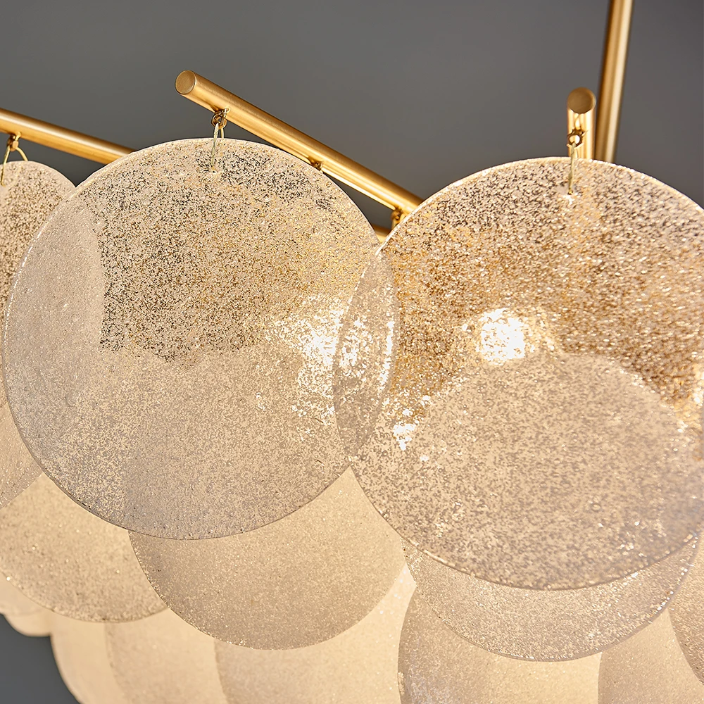 Luksuzni sodobnih stropni lestenec svetil za dnevno sobo krog belega stekla, svetlobna telesa zlato dom dekoracija žarnice