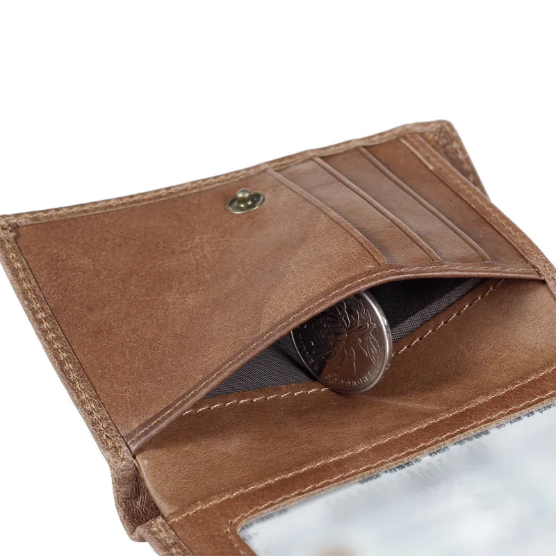 Jinbaolai blagovne Znamke Letnik Moške Pravega usnja denarnice majhen človek torbici za kartico sim vreča denarja za moške