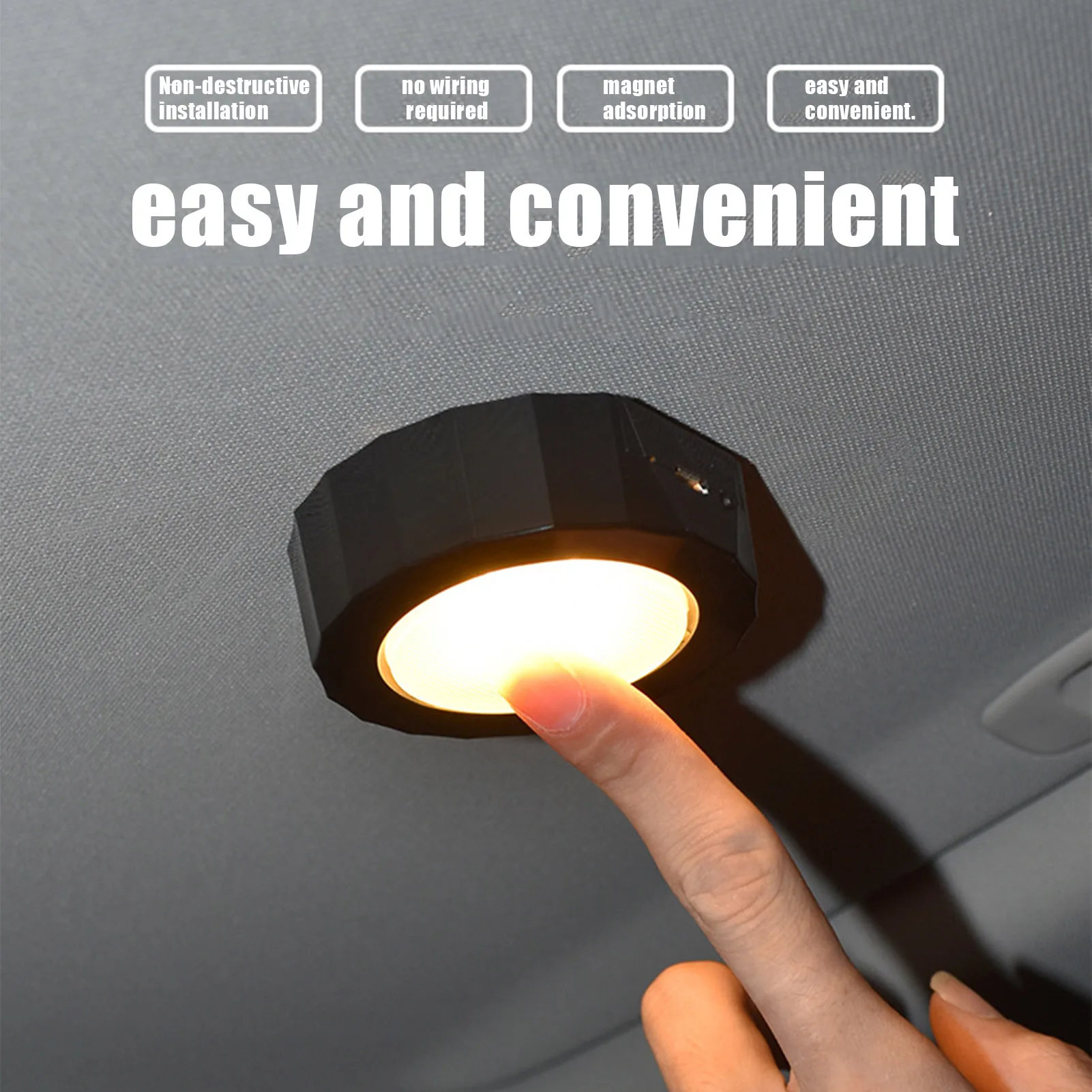 Avto Branje Svetlobe Avto, Streho Luč Strop Magnet, Lučka Avtomobilske Notranjosti Branje Svetlobe Polnilne USB, Polnjenje Avto Svetlobe