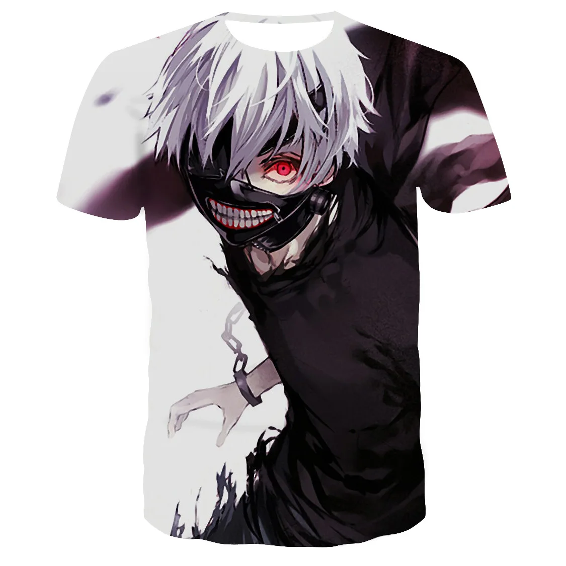 Zabavne majice Tokyo Ghoul majica s kratkimi rokavi Moški Krvi Tshirts Priložnostne Ken Kaneki Shirt Tiskanje Japonske Anime Obleko Cosplay Tshirt Vrhovi