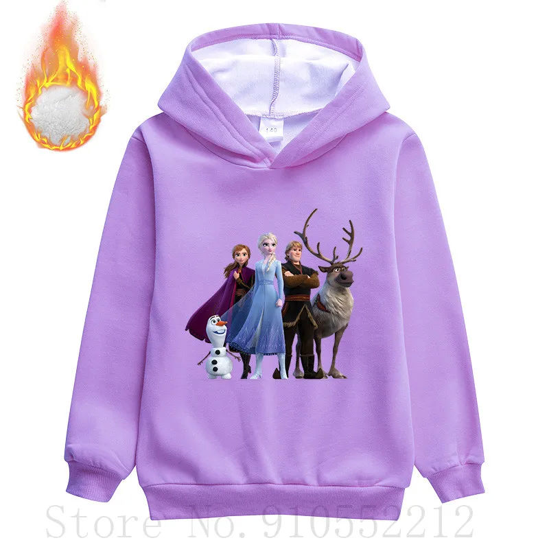 Dekleta Disney Sweatshirts Jeseni, Pozimi Baby Dolgo sleeved Plišastih Hooded Otroci Oblačila Dekliška Jopica Risanka Otrok Vrhovi