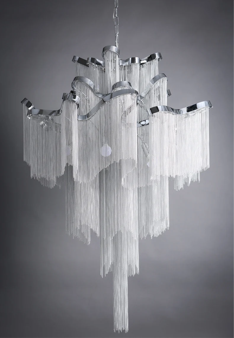 Aluminij Tassel Krožne Obesek svetlobe Dnevna Soba Jedilnica Doma Sodobnih Luksuznih Preprost Evropski Stil Led Žarnica je vključene