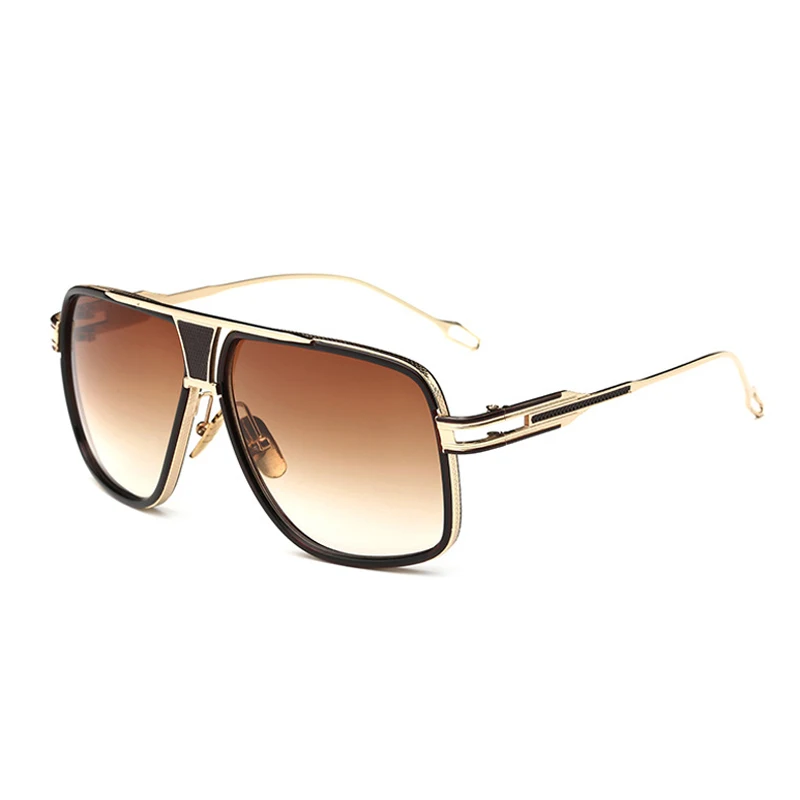 VIZIJA Kvadratnih Pilotni sončna Očala Moških Vožnje 2016 Moški Luksuzne blagovne Znamke sončna Očala Za Moške Kovin, Oblikovalec je Kul Odtenki OGLEDALO retro