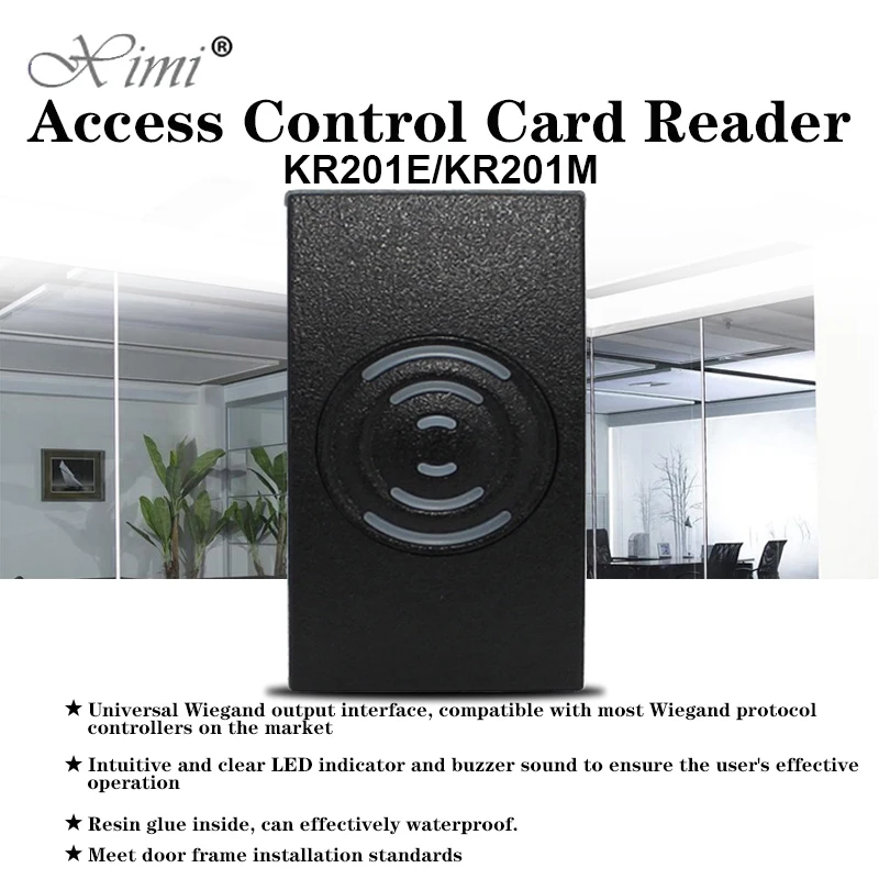 KR201 ID / IC card reader prostem kartico nepremočljiva access control card reader