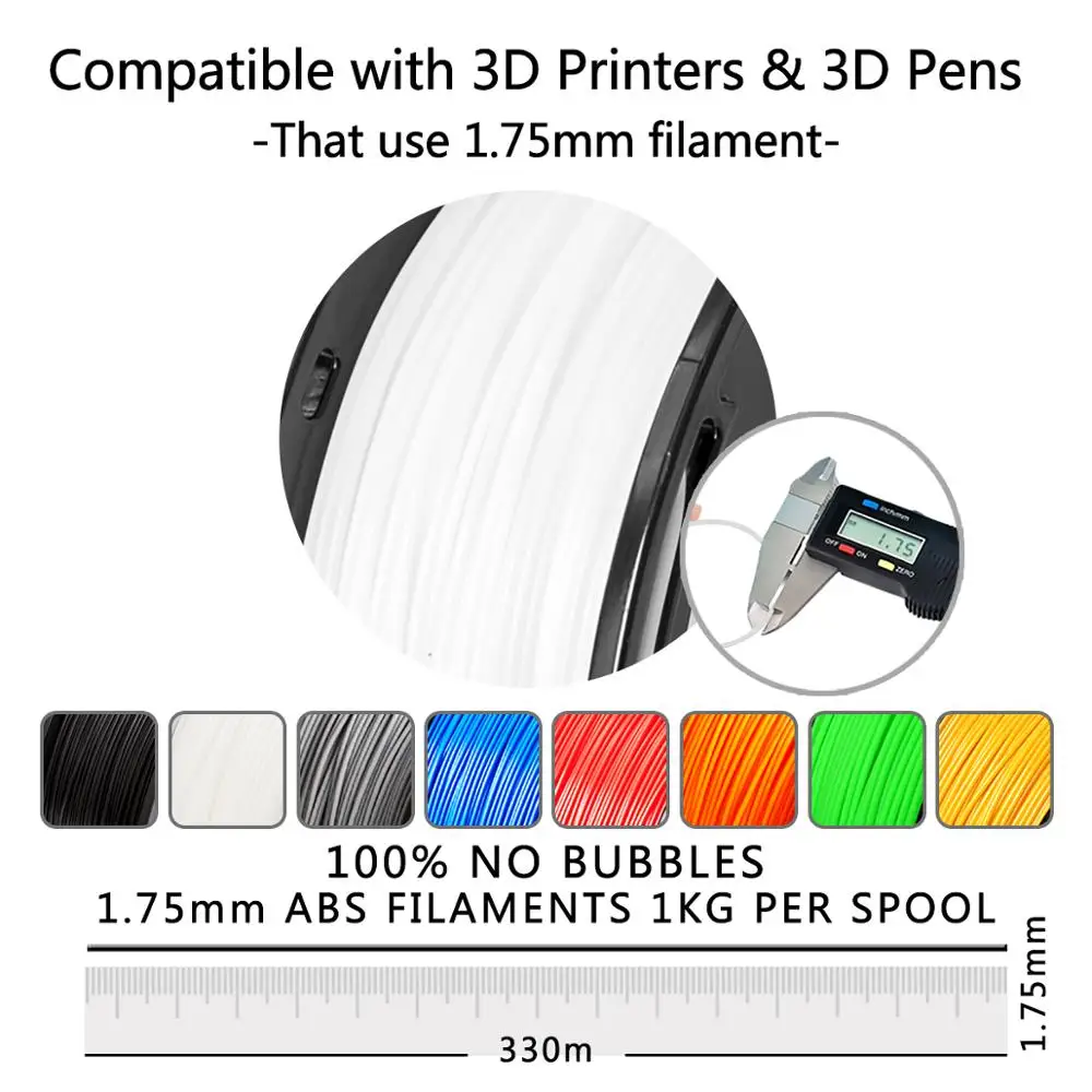 ABS Žarilno 1.75 mm Za 3D Tiskalnik, Toleranca +/-0.02 mm Visoko Quanlity Plastike ABS Tiskalnik Žarilno Otrok 3D Risanje Potrošni